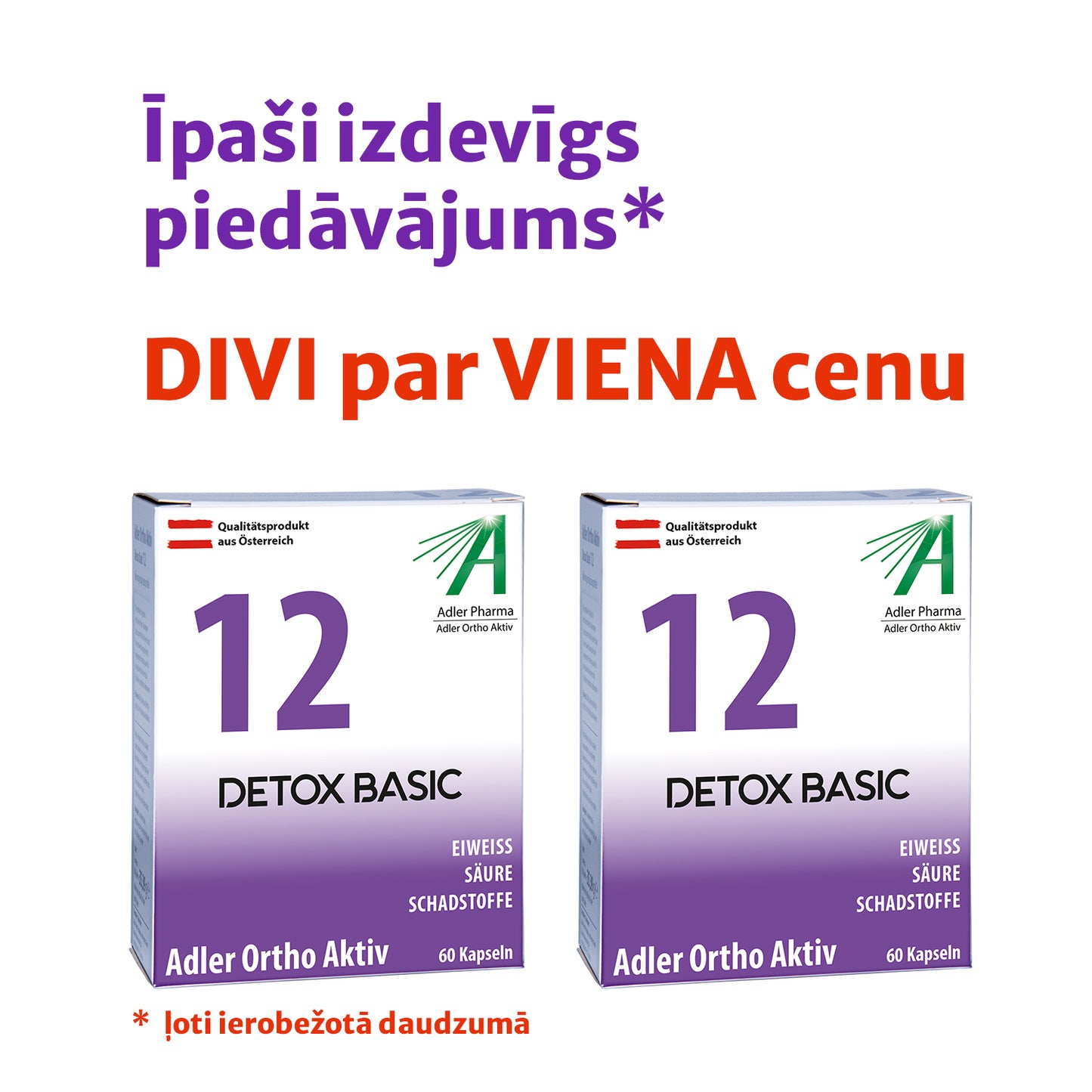Divi par viena cenu. Pietiek tikai ČETRIEM!