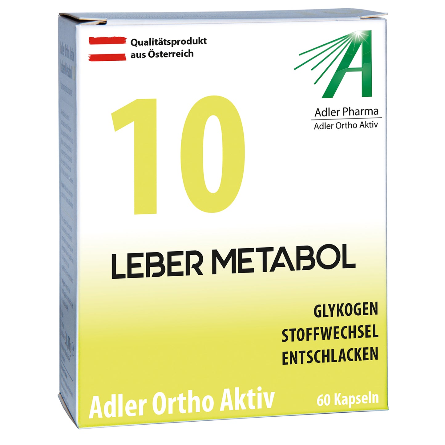 Adler Ortho Aktiv Nr. 10 LEBER METABOL: aknām, vielmaiņai, detoksikācijai (derīgs līdz 09.2026.)