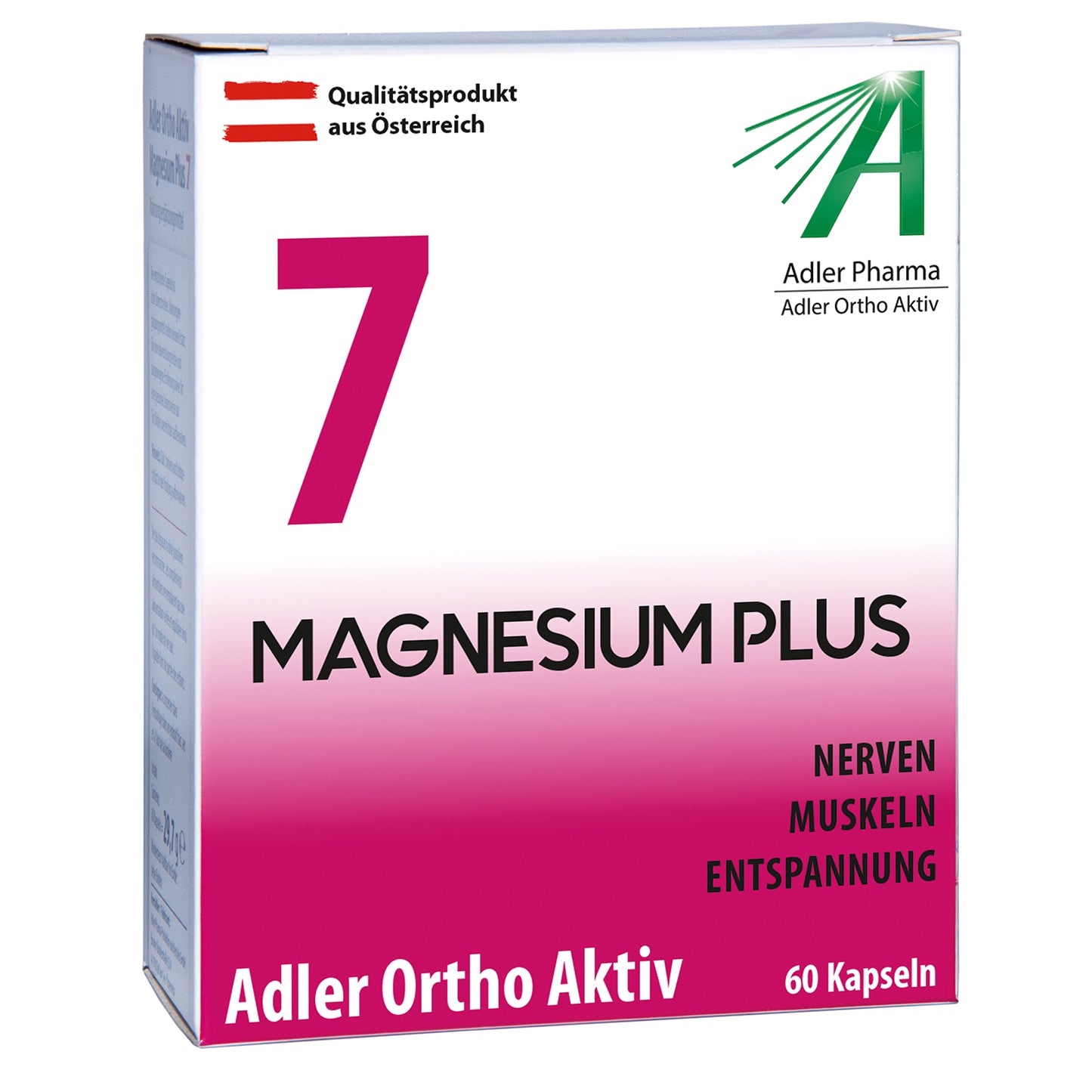 Adler Ortho Aktiv Nr. 7 MAGNESIUM PLUS - nerviem, muskuļiem, atslābināšanās veicināšanai (derīgs līdz 02.2027.)