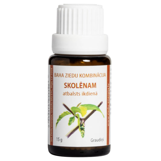 "Skolēnam. Atbalsts ikdienā", Baha ziedu kombinācija, graudiņi, 15 g