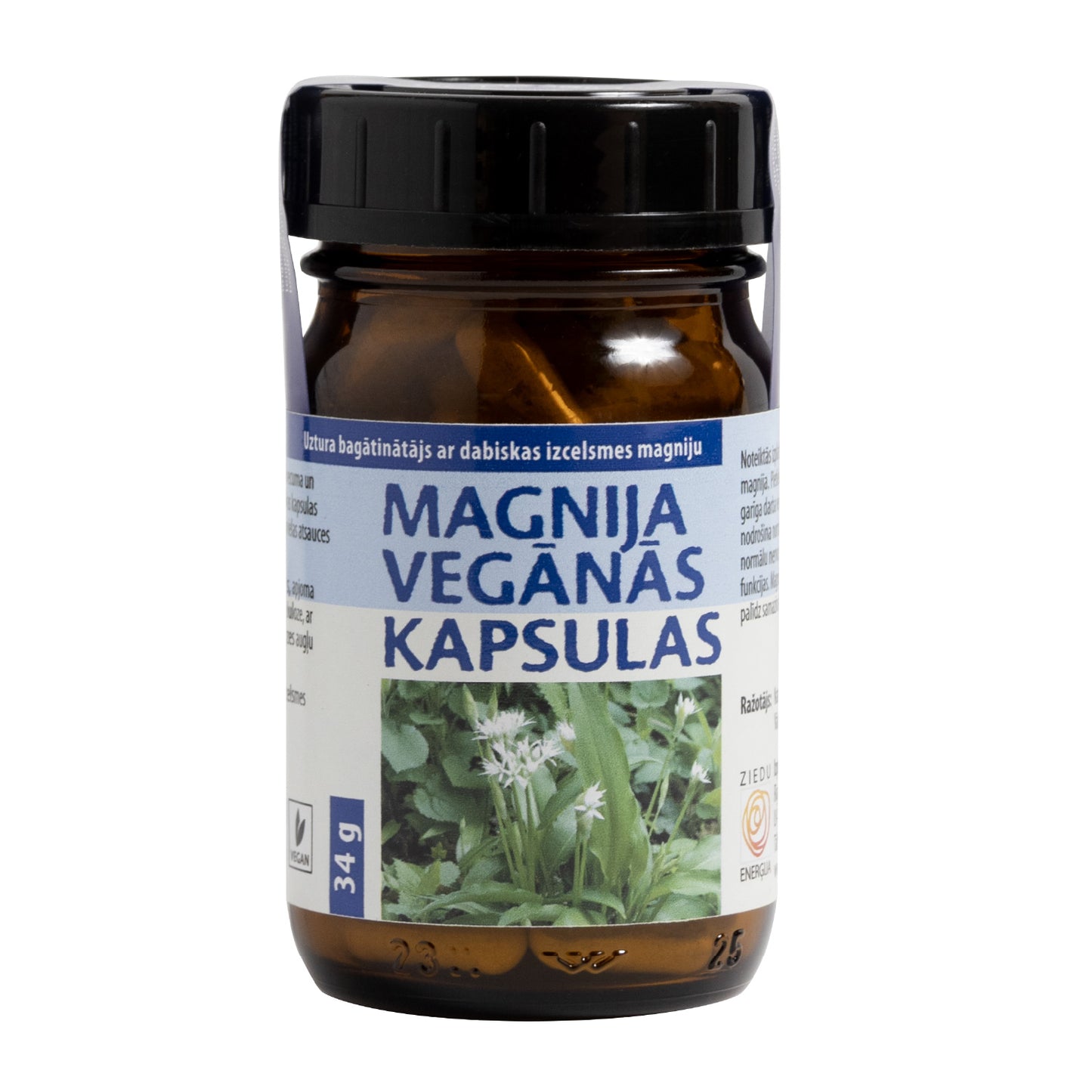 Magnija vegānās kapsulas, 34 g (90 kapsulas)