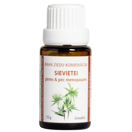 "Sievietei. Pirms & pēc menopauzes", Baha ziedu kombinācija, graudiņi, 15 g