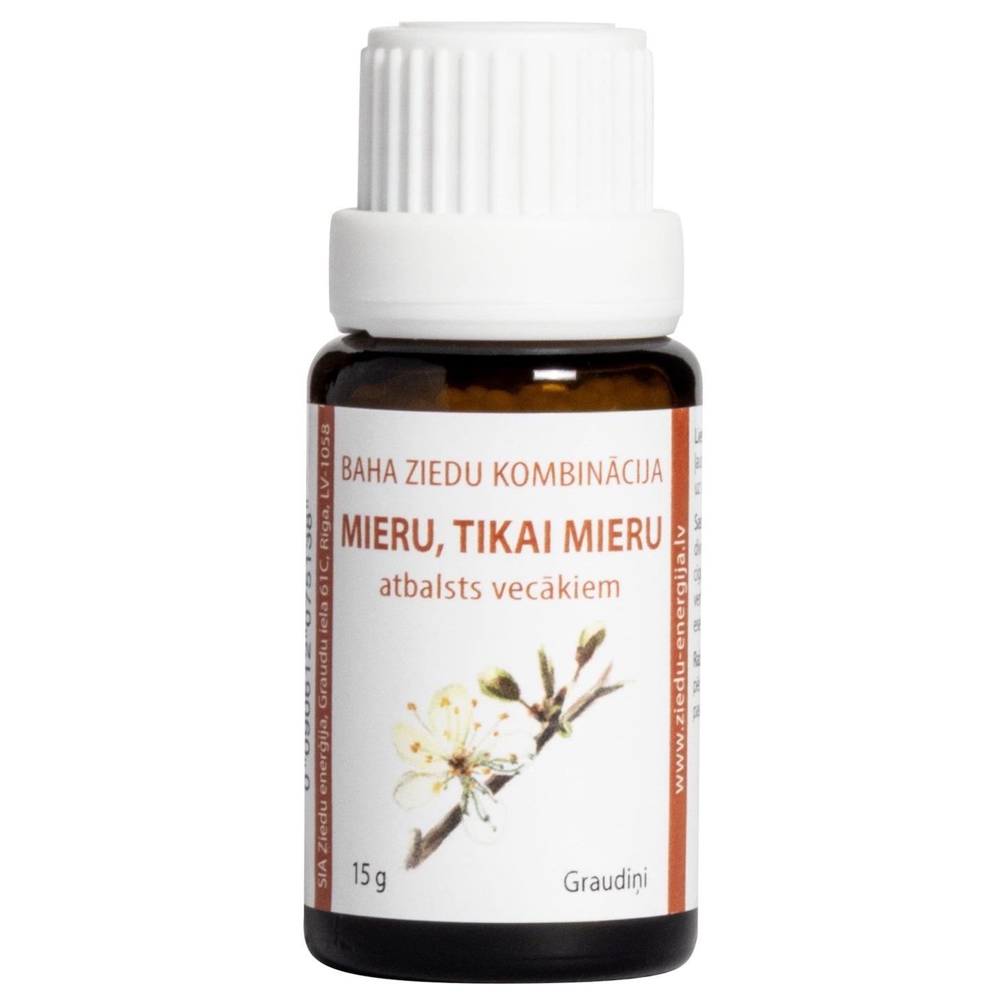 "Mieru, tikai mieru. Atbalsts vecākiem", Baha ziedu kombinācija, graudiņi, 15 g