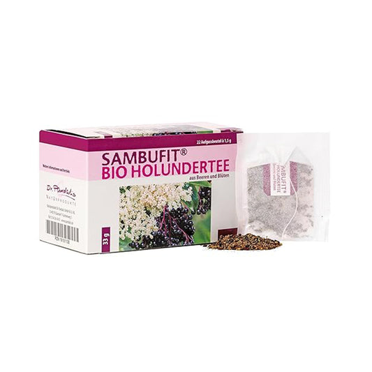 Sambufit® plūškoka ziedu un augļu bio tēja, 30 g (paciņās)