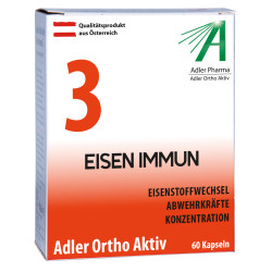 Adler Ortho Aktiv Nr. 3: dzelzs trūkuma mazināšanai, imunitātei, koncentrēšanās veicināšanai (derīguma termiņš 10.2027.)