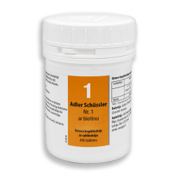 Adler Schüssler Nr. 1  ar biotīnu. IEPRIEKŠPĀRDOŠANAS AKCIJA līdz 6. maijam