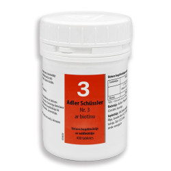 Adler Schüssler Nr. 3 ar biotīnu. IEPRIEKŠPĀRDOŠANAS AKCIJA līdz 6. maijam